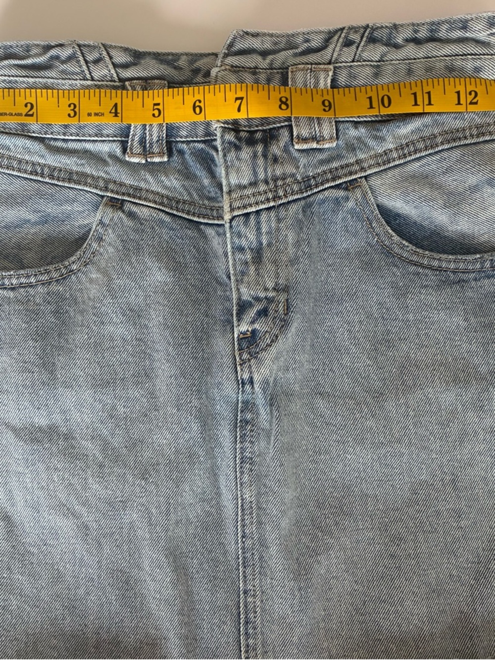 KanCan Hallie High-Rise Light Blue Fade Denim Mini Skirt | S - Picture 7 of 13